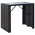 5 Piece Patio Bar Set Poly Rattan and Glass Black A949-49568