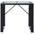 5 Piece Patio Bar Set Poly Rattan and Glass Black A949-49568