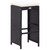 5 Piece Patio Bar Set Poly Rattan and Glass Black A949-49568