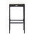 5 Piece Patio Bar Set Poly Rattan and Glass Black A949-49568
