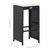 5 Piece Patio Bar Set Poly Rattan and Glass Black A949-49568