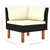 5 Piece Patio Lounge Set with Cushions Poly Rattan Black A949-3059733