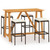 5 Piece Patio Bar Set with Cushions Brown A949-3067962