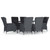  7 Piece Patio Dining Set Dark Gray Poly Rattan A949-3156791