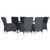  7 Piece Patio Dining Set Dark Gray Poly Rattan A949-3156791