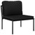  6 Piece Patio Lounge Set with Cushions Black PVC A949-48589