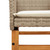 Patio Chairs with Cushions 2 pcs Beige Poly Rattan&Solid Wood A949-368716