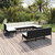  10 Piece Patio Lounge Set with Cushions Poly Rattan Black A949-3094568