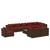  10 Piece Patio Lounge Set with Cushions Poly Rattan Brown A949-3102635