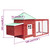  Chicken Coop with Nest Box Red 74.8"x28.3"x40.2" Solid Firwood A949-170983