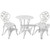 3 Piece Bistro Set Cast Aluminum White A949-42165