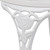  3 Piece Bistro Set Cast Aluminum White A949-42165