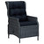  9 Piece Patio Dining Set with Cushions Poly Rattan Dark Gray A949-3060139