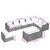  10 Piece Patio Lounge Set with Cushions Poly Rattan Black A949-3102657
