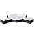  6 Piece Patio Lounge Set with Cushions Poly Rattan Black A949-42098