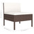  6 Piece Patio Lounge Set with Cushions Poly Rattan Brown A949-3094383