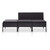  3 Piece Patio Lounge Set with Cushions Poly Rattan Black A949-48957