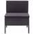  3 Piece Patio Lounge Set with Cushions Poly Rattan Black A949-48957