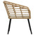  Patio Chairs with Cushions 2 pcs Poly Rattan Oak A949-48576