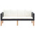  3 Piece Patio Lounge Set with Cushions Poly Rattan Black A949-3059337