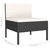  11 Piece Patio Lounge Set with Cushions Poly Rattan Black A949-3094504