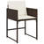  Patio Chairs with Cushions 4 pcs Brown Poly Rattan A949-4007478