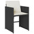  9 Piece Patio Dining Set with Cushions Black Poly Rattan A949-3277961