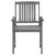 Patio Chairs with Cushions 4 pcs Gray Solid Acacia Wood A949-3061222