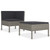  2 Piece Patio Lounge Set with Cushions Poly Rattan Gray A949-310208