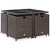  9 Piece Patio Dining Set with Cushions Poly Rattan Brown A949-42526