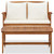  2 Piece Patio Lounge Set with Cushions Solid Acacia Wood A949-310273