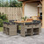  9 Piece Patio Dining Set with Cushions Gray Poly Rattan A949-3277969