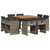  9 Piece Patio Dining Set with Cushions Gray Poly Rattan A949-3277969
