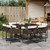  9 Piece Patio Dining Set with Cushions Brown Poly Rattan A949-3278144