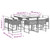  9 Piece Patio Dining Set with Cushions Brown Poly Rattan A949-3278144