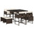  9 Piece Patio Dining Set with Cushions Brown Poly Rattan A949-3278084