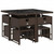  9 Piece Patio Dining Set with Cushions Brown Poly Rattan A949-3278084