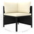  9 Piece Patio Lounge Set with Cushions Poly Rattan Black A949-3059799