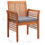  Patio Dining Chairs with Cushions 2 pcs Solid Acacia Wood A949-45970