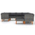  9 Piece Patio Lounge Set with Cushions Poly Rattan Gray A949-3059722
