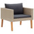  3 Piece Patio Lounge Set with Cushions Poly Rattan Beige A949-310217