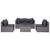  5 Piece Patio Sofa Set with Cushions & Pillows Poly Rattan Gray A949-44160