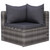  5 Piece Patio Sofa Set with Cushions & Pillows Poly Rattan Gray A949-44160