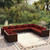  10 Piece Patio Lounge Set with Cushions Brown Poly Rattan A949-3102515