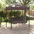  Patio Swing Bench with Canopy Coffee BrownSteel A949-4008900