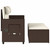  Reclining Patio Bench with Cushions Brown Poly Rattan A949-365818
