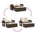  Reclining Patio Bench with Cushions Brown Poly Rattan A949-365818