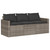  2 Piece Patio Dining Set with Cushions Gray Poly Rattan A949-366337