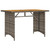  2 Piece Patio Dining Set with Cushions Gray Poly Rattan A949-366337