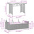  2 Piece Patio Dining Set with Cushions Gray Poly Rattan A949-366337